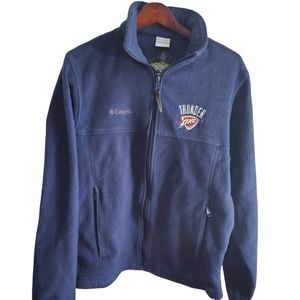 Men's OKC Thunder Columbia Fleece Zip Up Jacket Medium